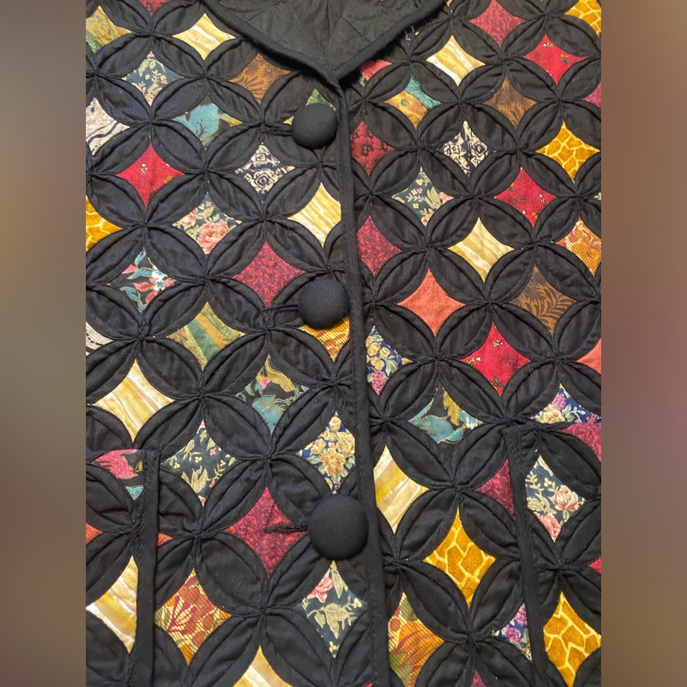 VTG Donna Sharp Quilted Patchwork Coat - image 6